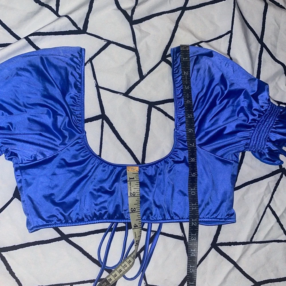 Frankies Bikinis Women's Blue Tankini-Tops Size M NWOT in Rain 🇺🇸